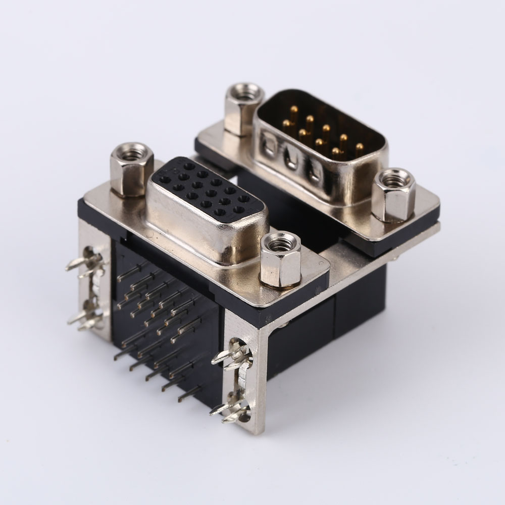 Double D-SUB+VGA 9 Pin Connector