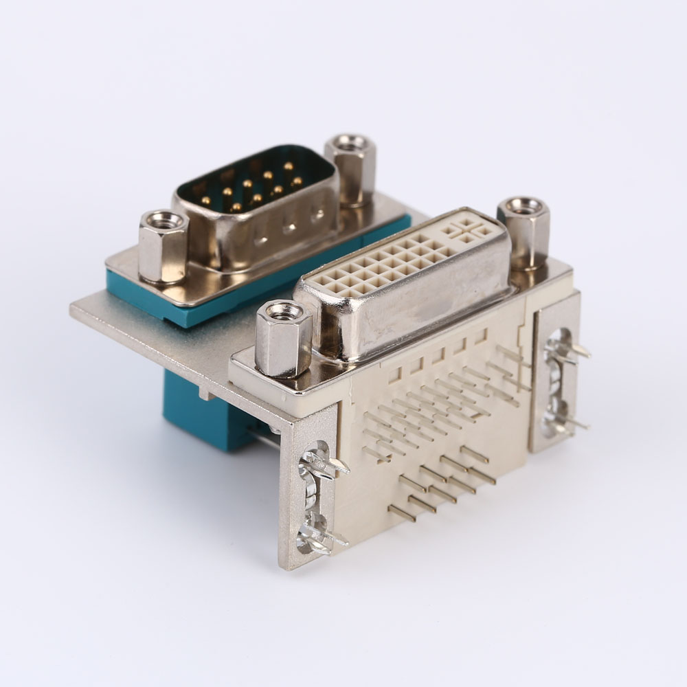 Double D-Sub+Dvi 9 Pin Connector