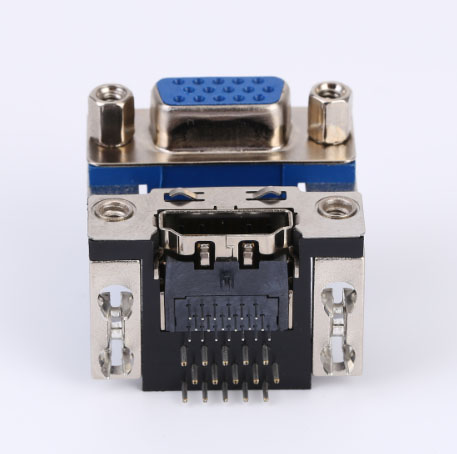 Double D-SUB VGA+HDMI 15 Pin Connector